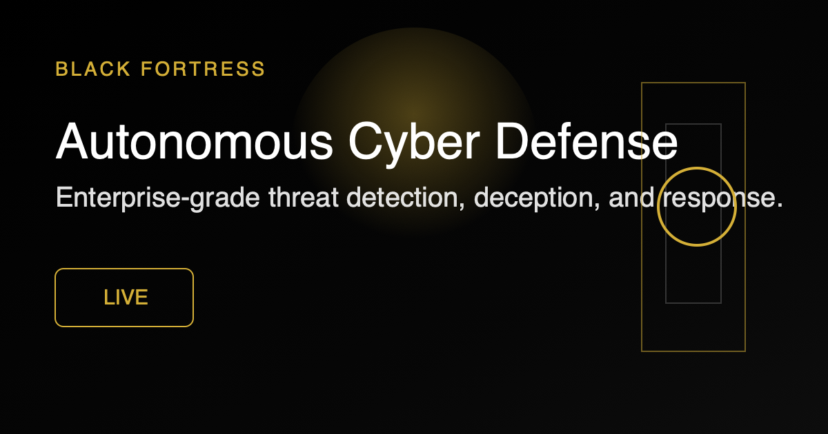 Black Fortress — Autonomous Cyber Defense Platform